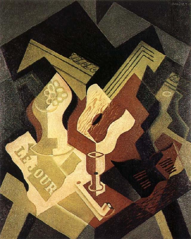 Juan Gris Guitar and fruit dish